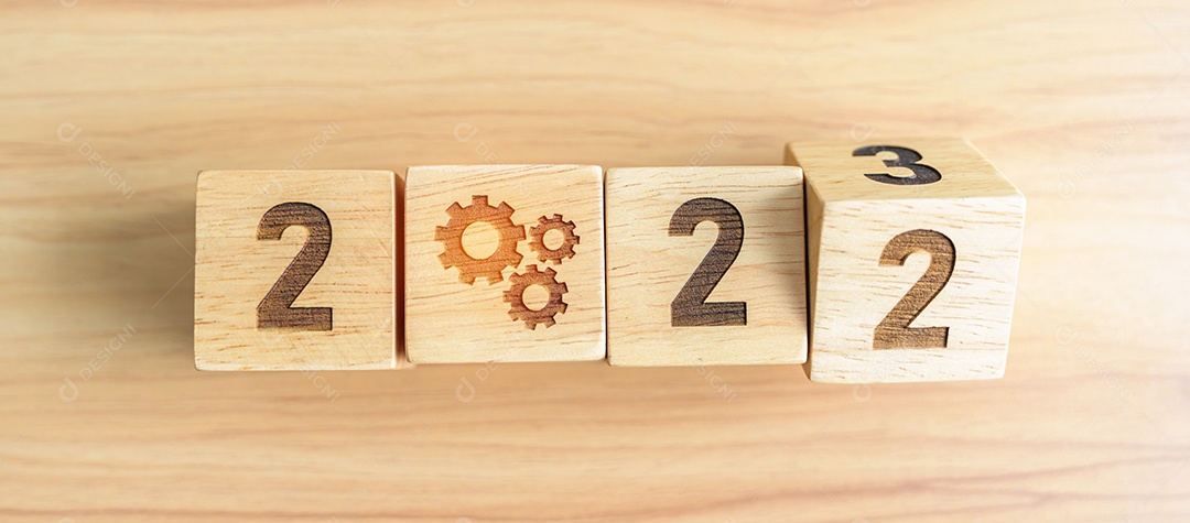 Change 2022 to 2023 tile with gear icon. Business process, team