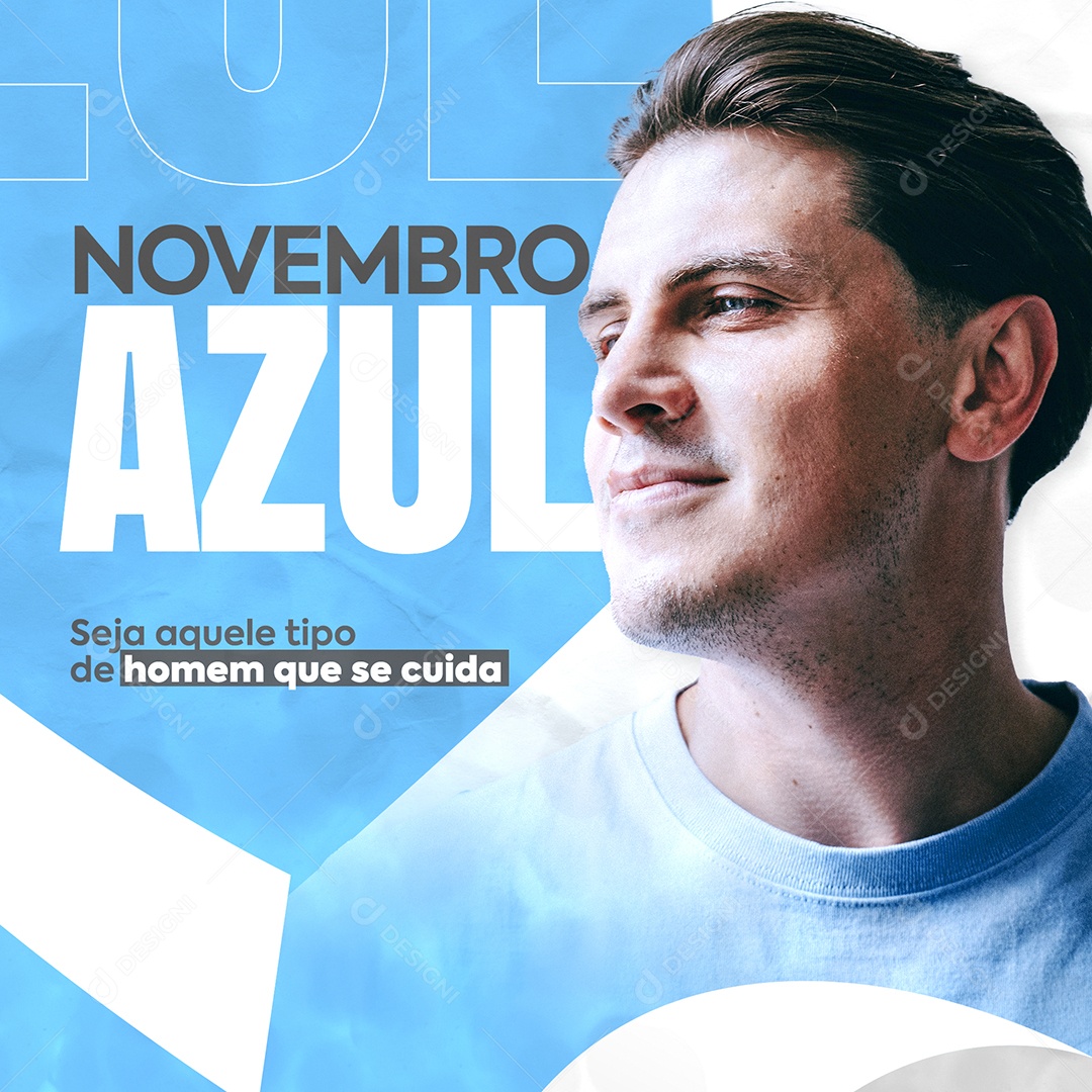 Social Media Novembro Azul Previna-se PSD Editável