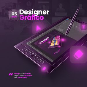 Designer da ao Mundo algo que ele não sabia que sentia falta! Dia do Designer Gráfico Social Media PSD Editável