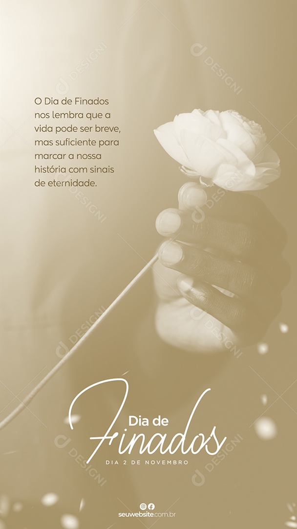 Data Comemorativa Dia De Finados 2 de Novembro Social Media PSD Editável