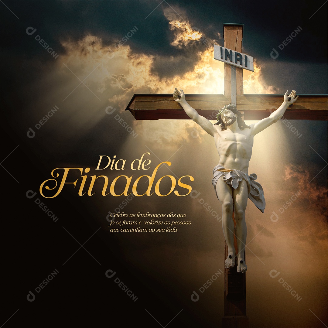 Celebre as Lembranças Dia de Finados 2 de Novembro Social Media PSD Editável