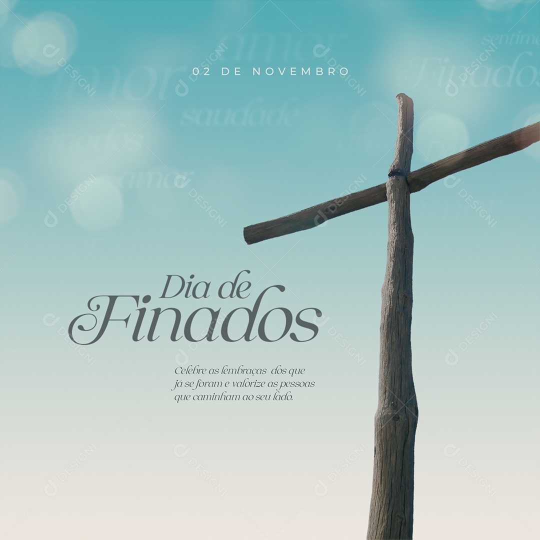 Social Media Celebre as Lembranças Dia de Finados 2 de Novembro PSD Editável