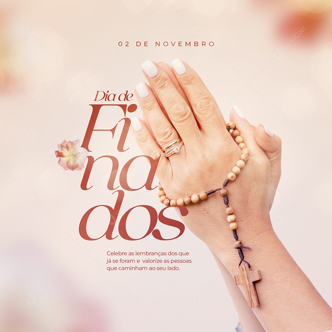 Celebre as Lembranças Dia de Finados 2 de Novembro Social Media PSD Editável