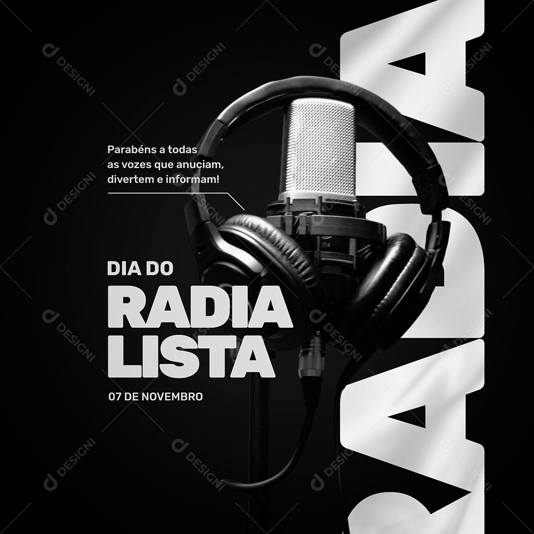 Dia do Radialista 7 de Novembro Data Comemorativa Rádio
