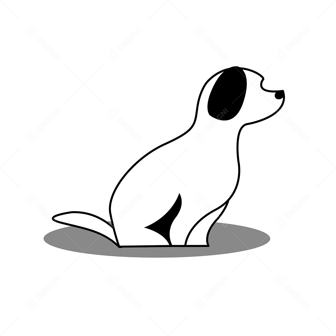 Ilustração Cachorro Vetor EPS