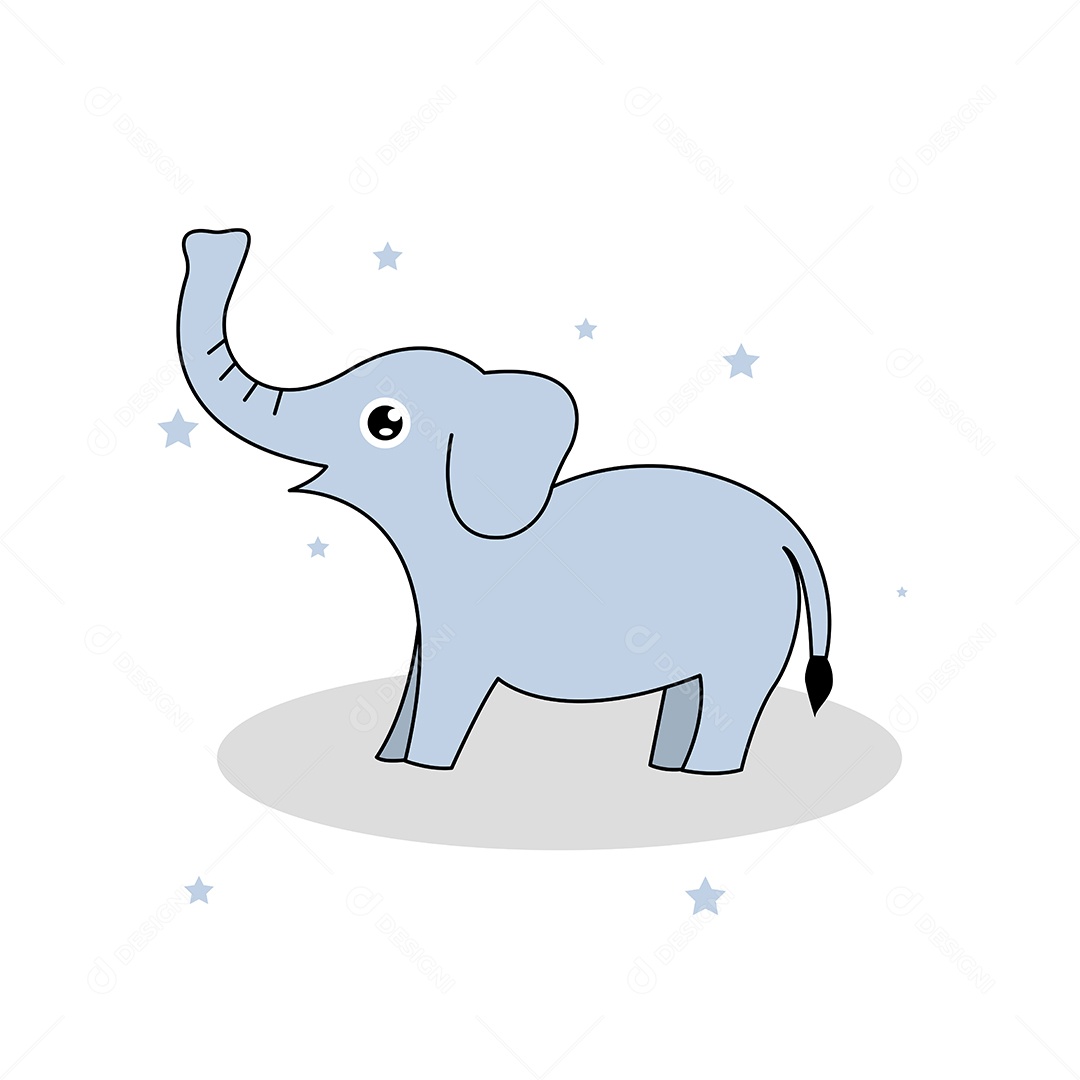 Ilustração Vetor Elefante do bebê