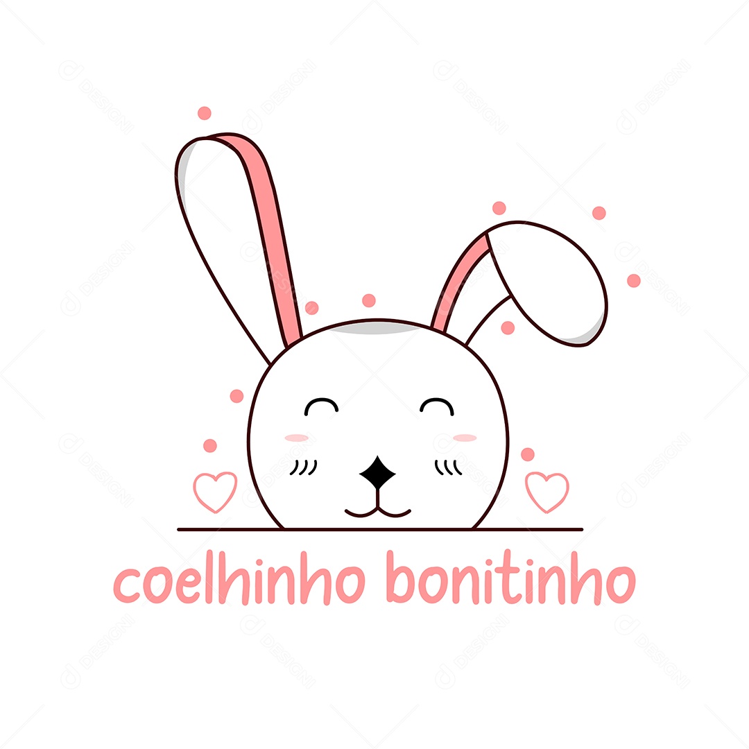 Ilustração de Coelhinho Bonitinho Vetor EPS
