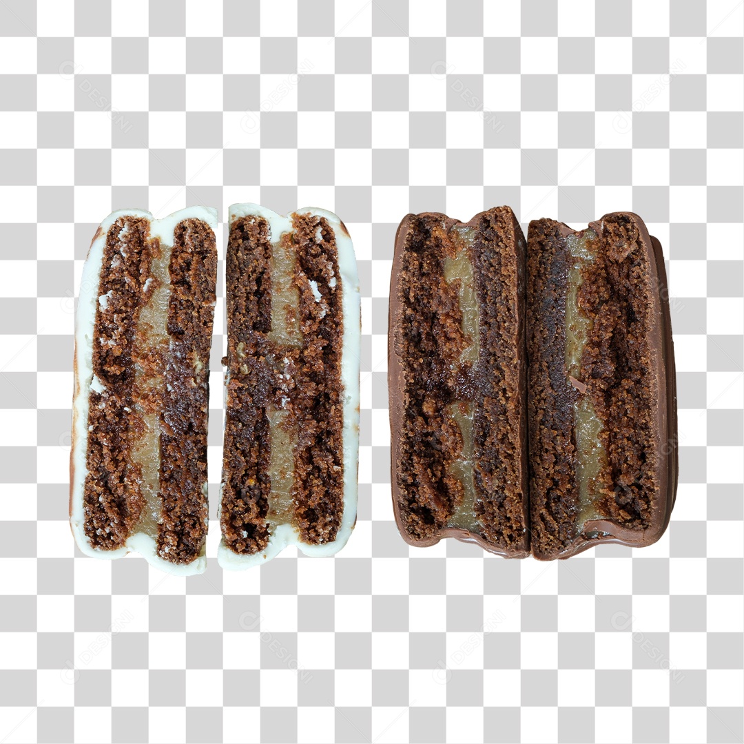 Pão De Mel Dividido Em Duas Partes PNG Transparente