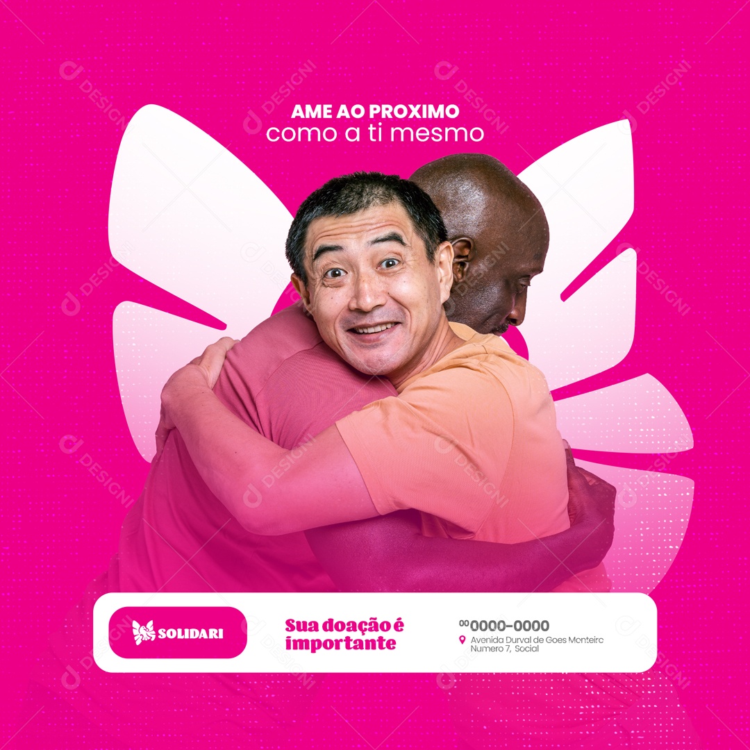 Ação Social Ame o Próximo como a ti mesmo Social Media PSD Editável