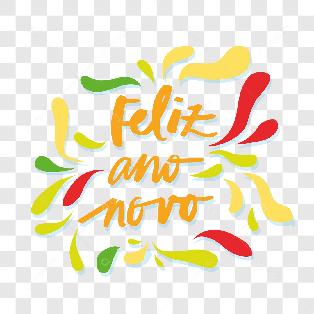 Lettering Feliz Ano Novo EPS + PNG