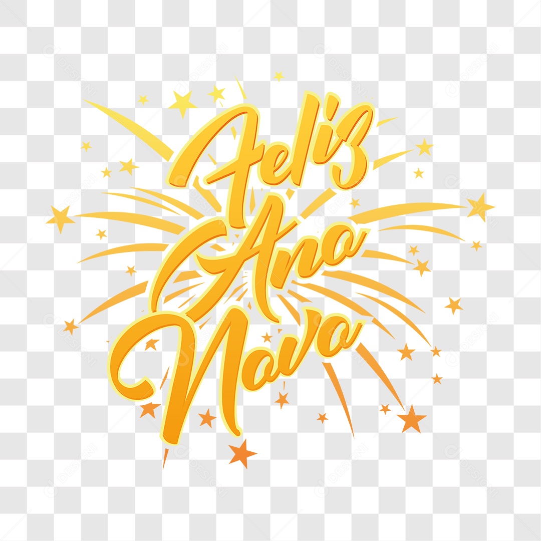 Lettering Feliz Ano Novo EPS + PNG