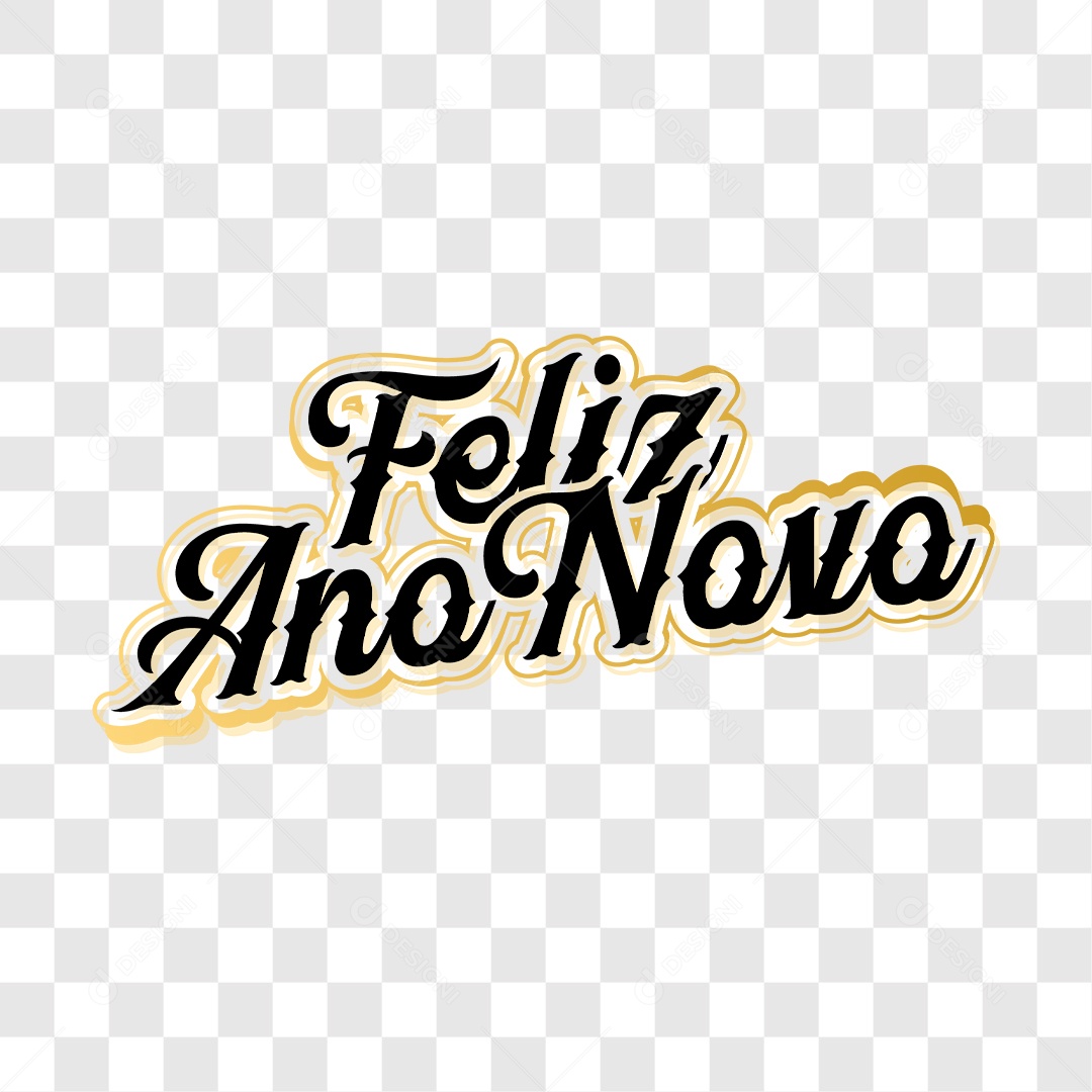 Lettering Feliz Ano Novo EPS + PNG