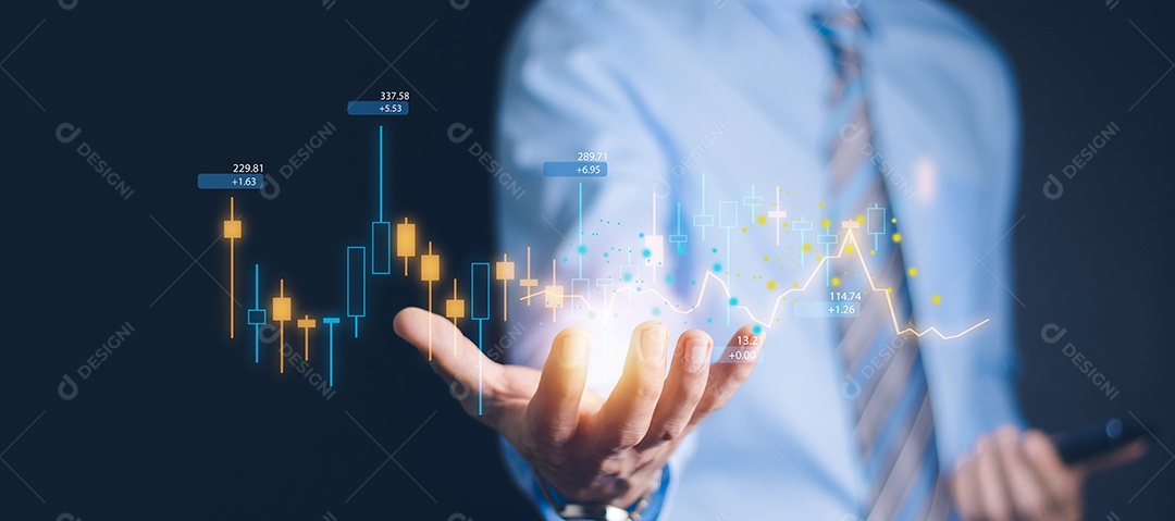 Planejamento e estratégia, mercado de ações, crescimento dos negócios, progresso