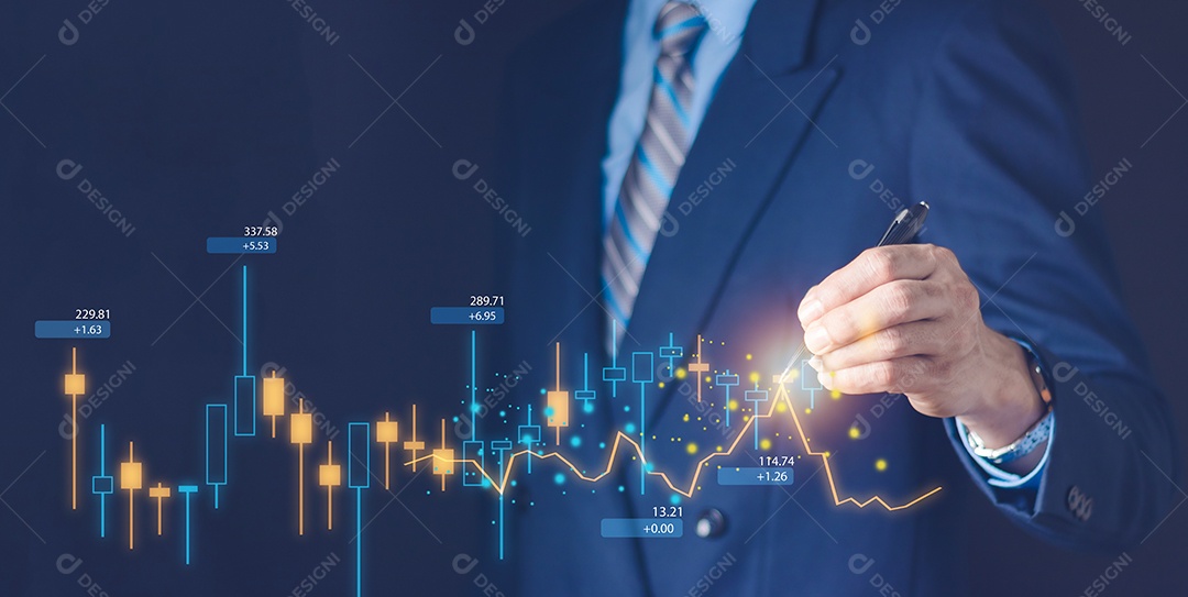 Planejamento e estratégia, mercado de ações, crescimento dos negócios, progresso