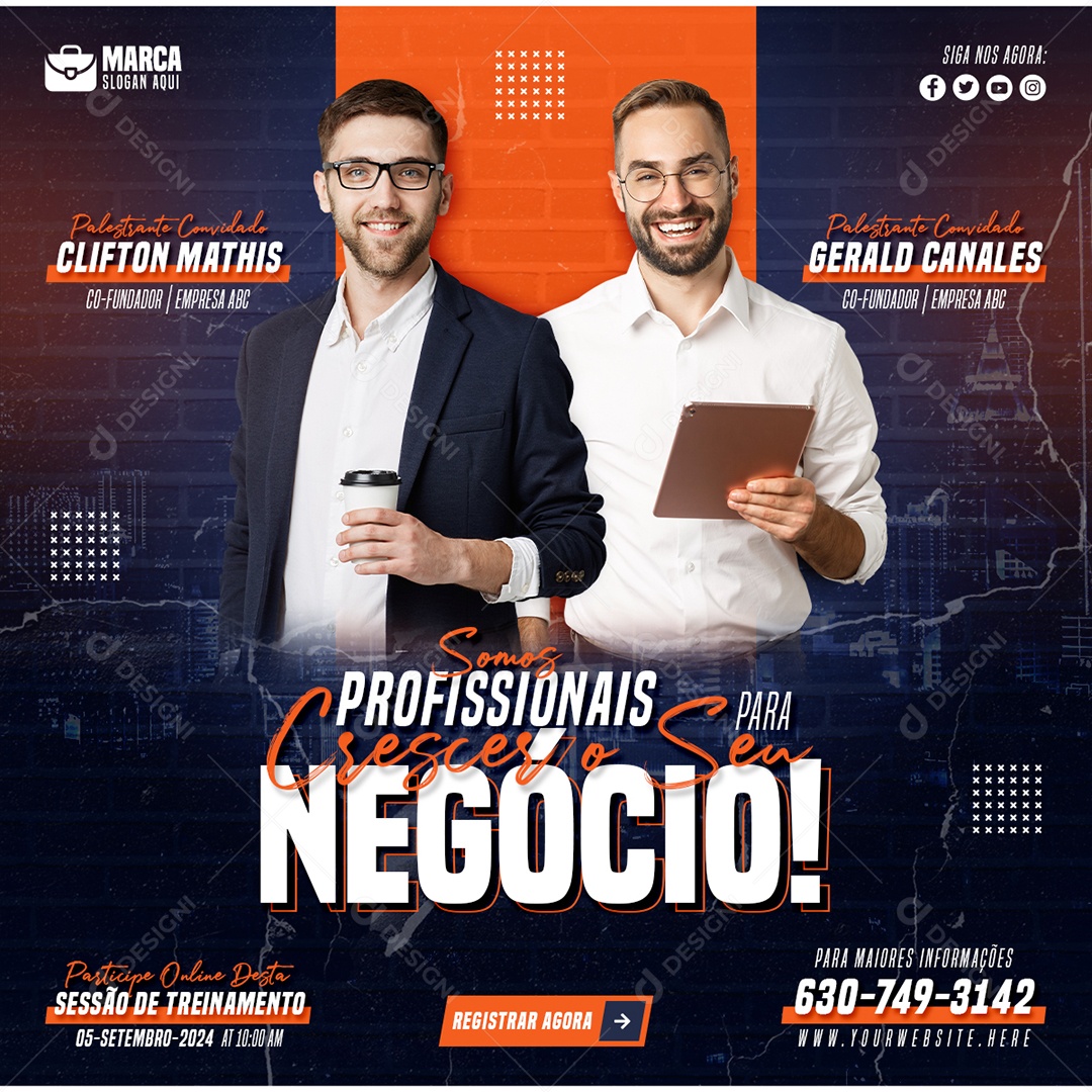 Social Media Marketing Digital Somos Profissionais PSD Editável