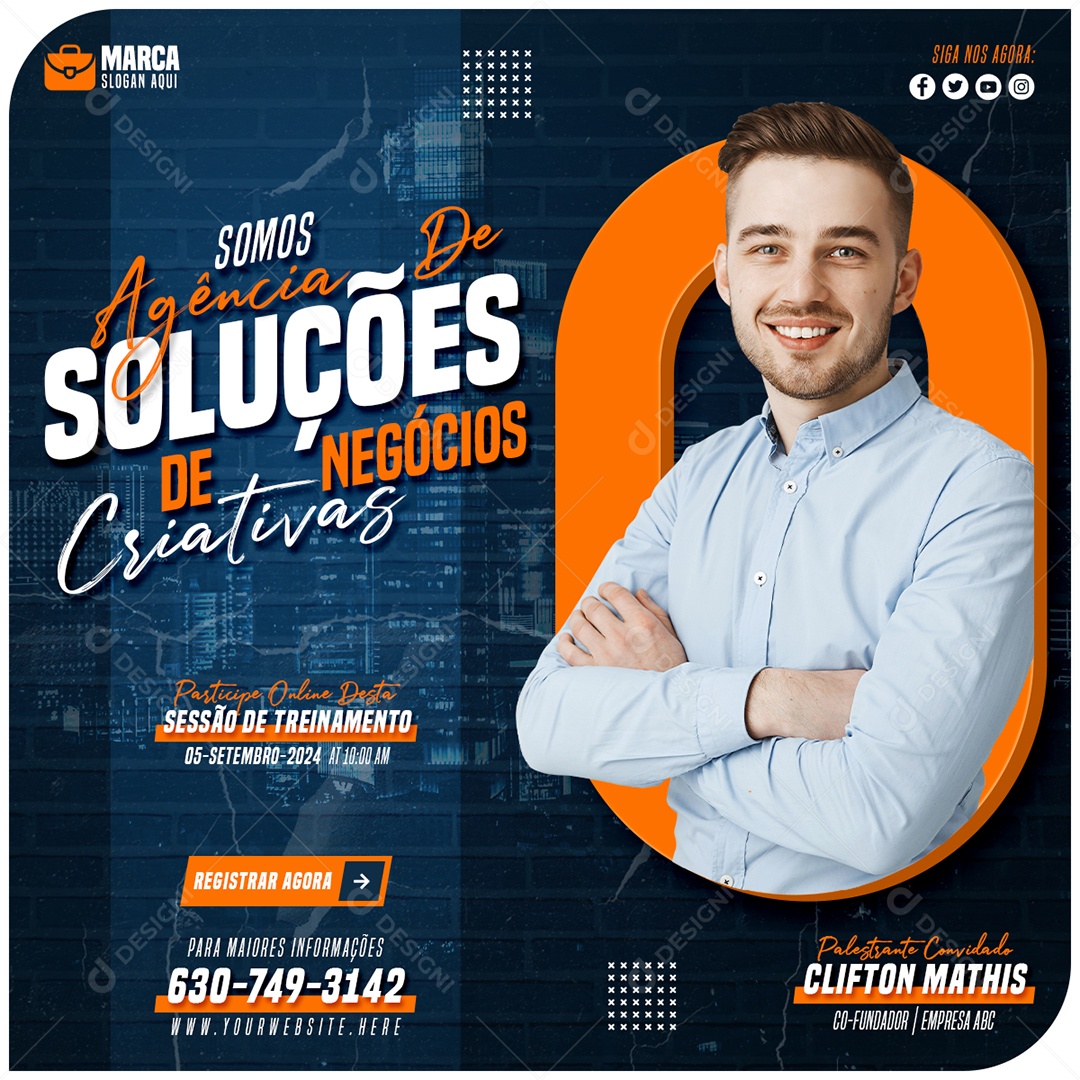 Social Media Marketing Digital Somos Agência PSD Editável