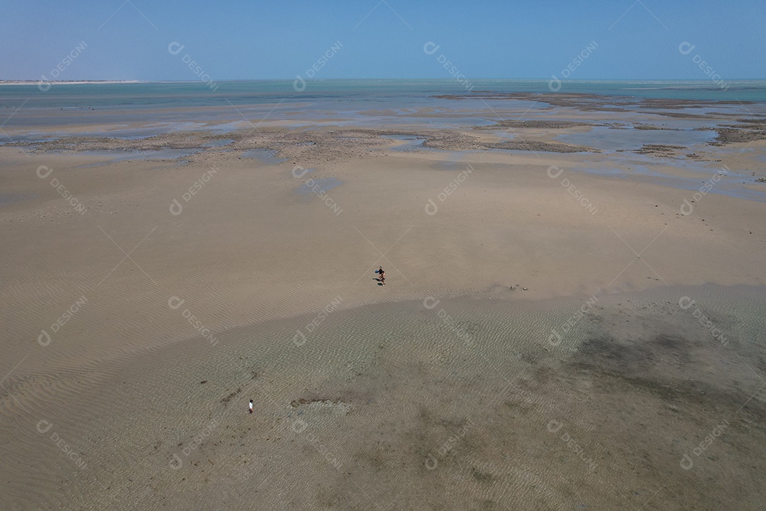 Paisagem praia sobre dia ensolarado