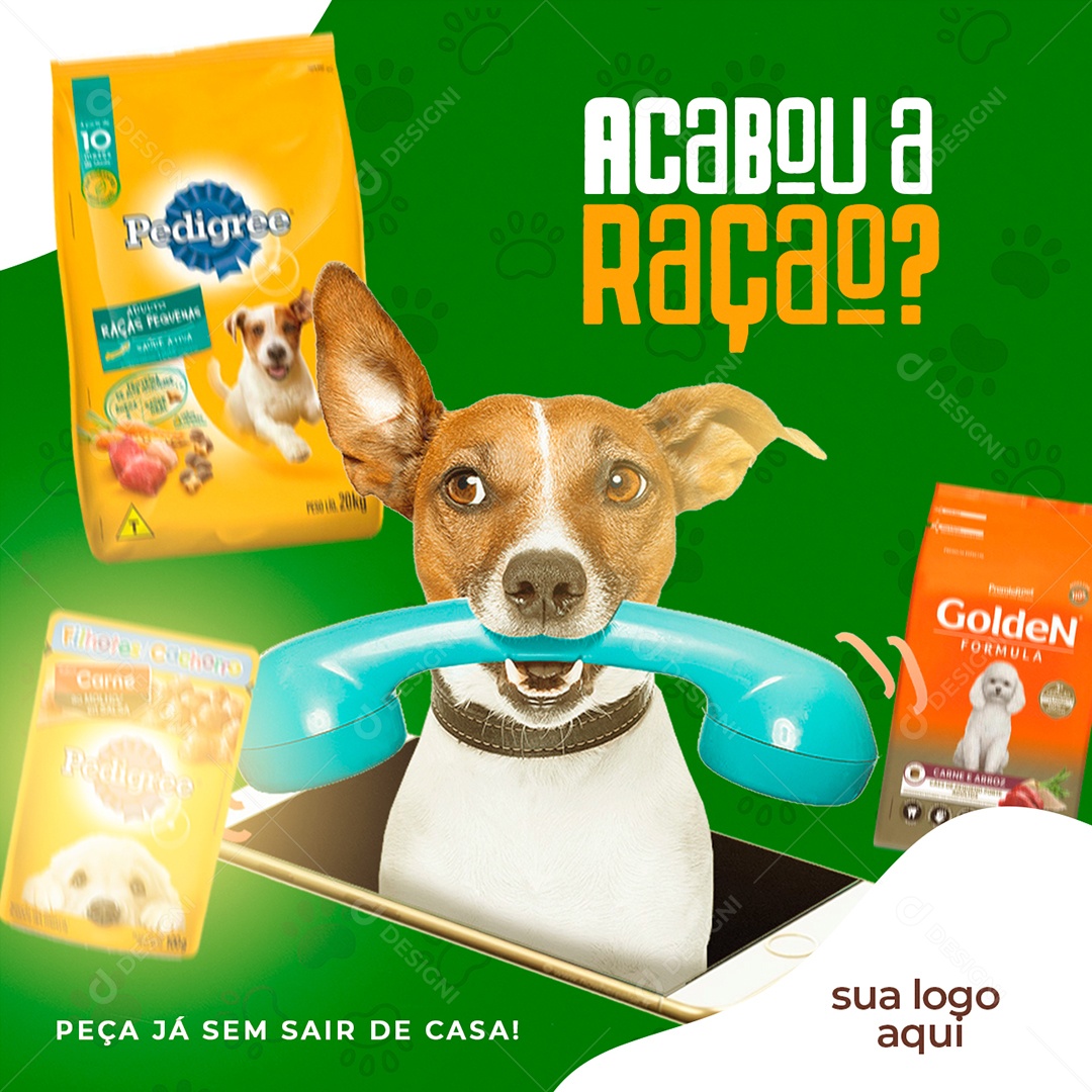 Acabou a Ração Social Media PSD Editável
