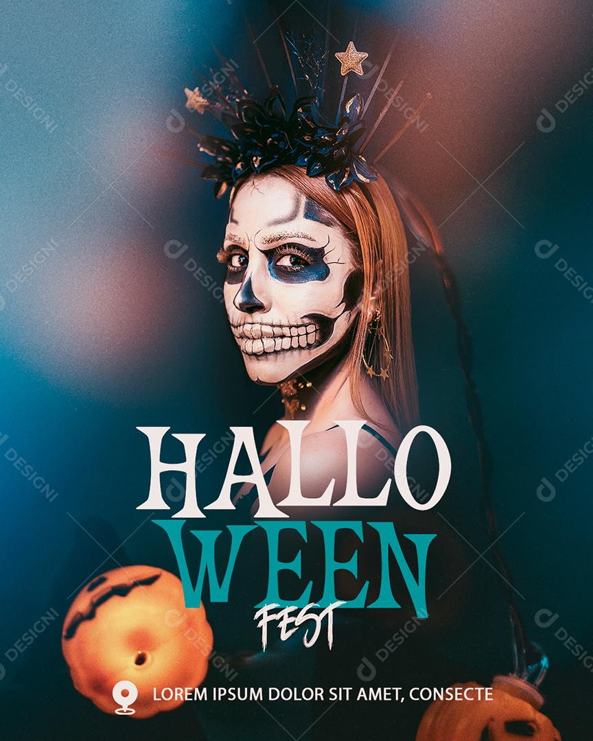 Flyer Halloween Social Media Editable PSD