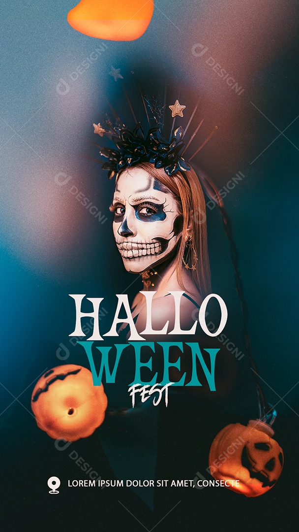 Story Flyer Halloween  Social Media PSD Editável