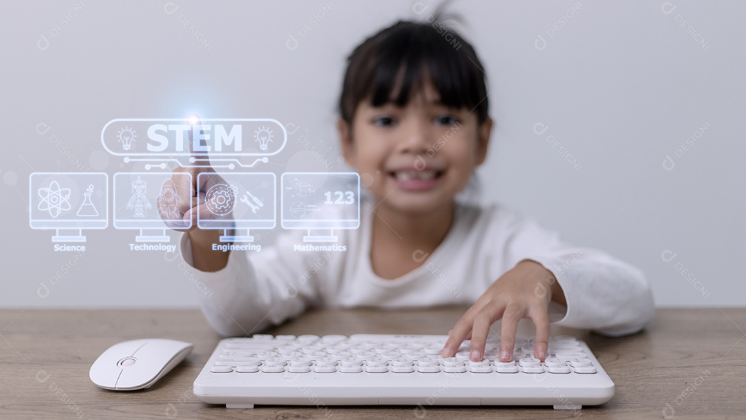 Conceito de educação STEM Ciência Tecnologia Tapete Engenharia