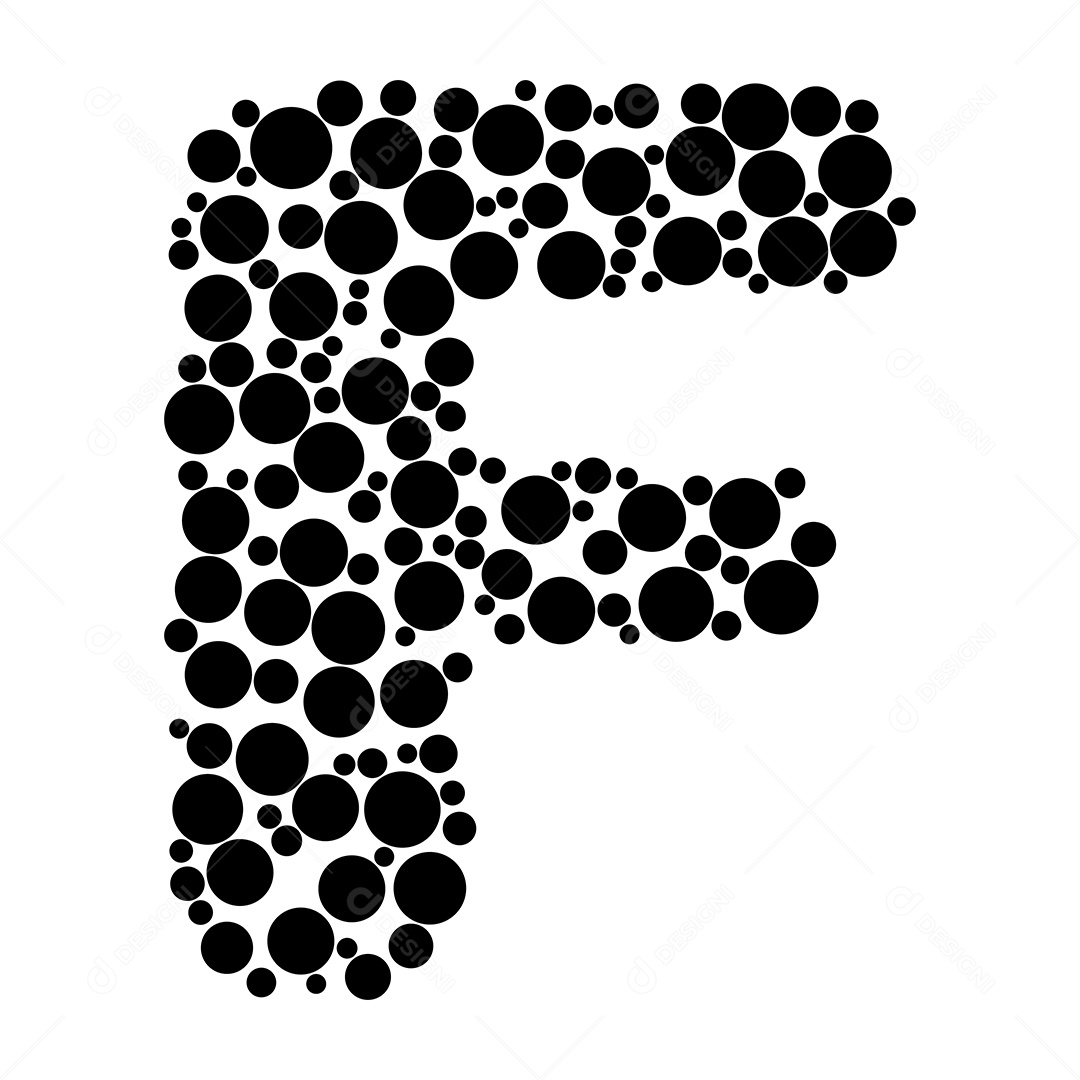 Alphabet Letter F with Modern Style Vector EPS