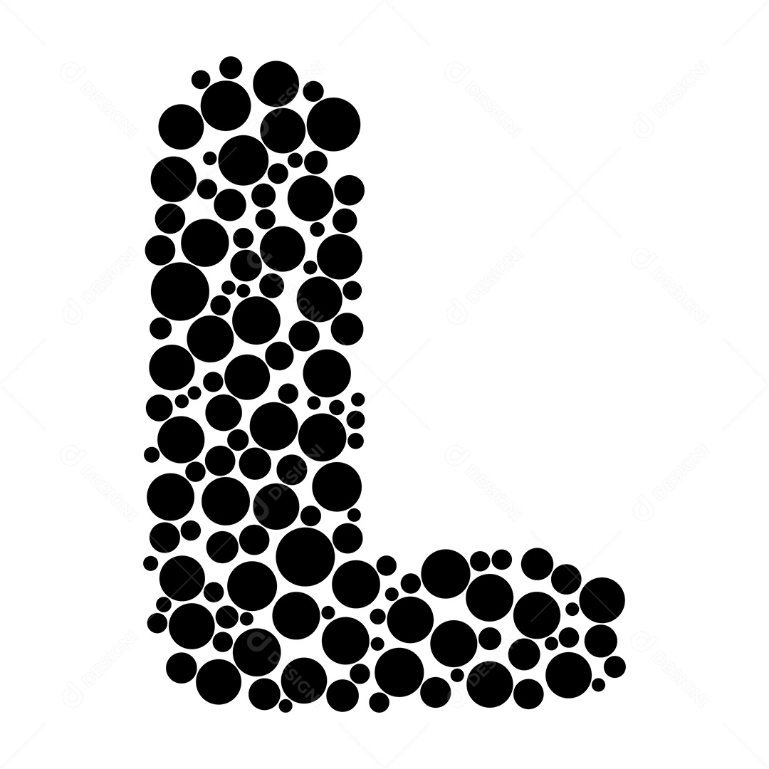 Letra do Alfabeto L com Estilo Moderno Vetor EPS