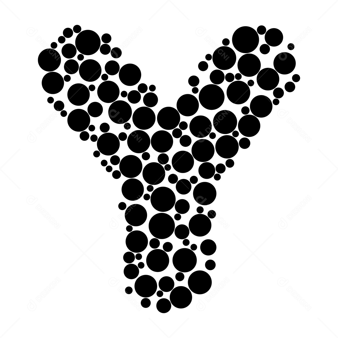 Letra do Alfabeto Y com Estilo Moderno Vetor EPS