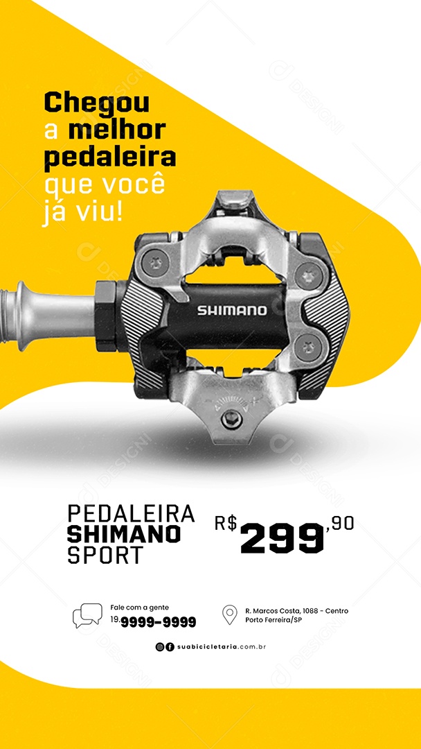 Story Chegou a Melhor Pedaleira Que Você Já viu Ciclismo Bicicletaria Social Media PSD Editável