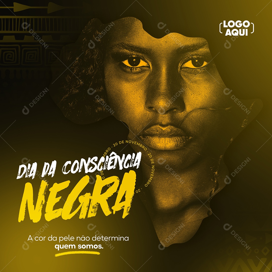 Dia da Consciência Negra Vidas Negras Importam Social Media PSD Editável