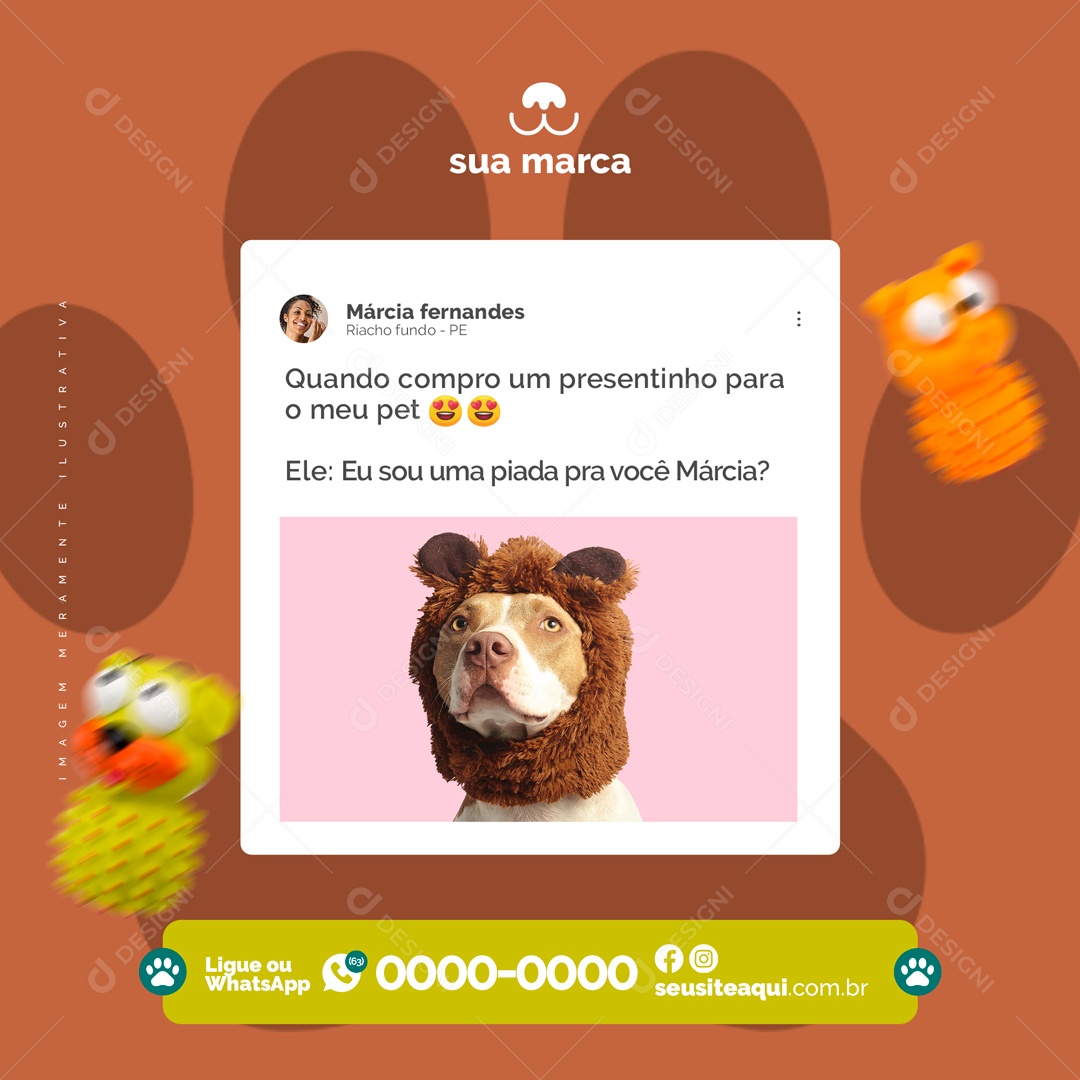 Meme Pet Shop Quanto Compro um  Presentinho para o meu Pet Social Media PSD Editável