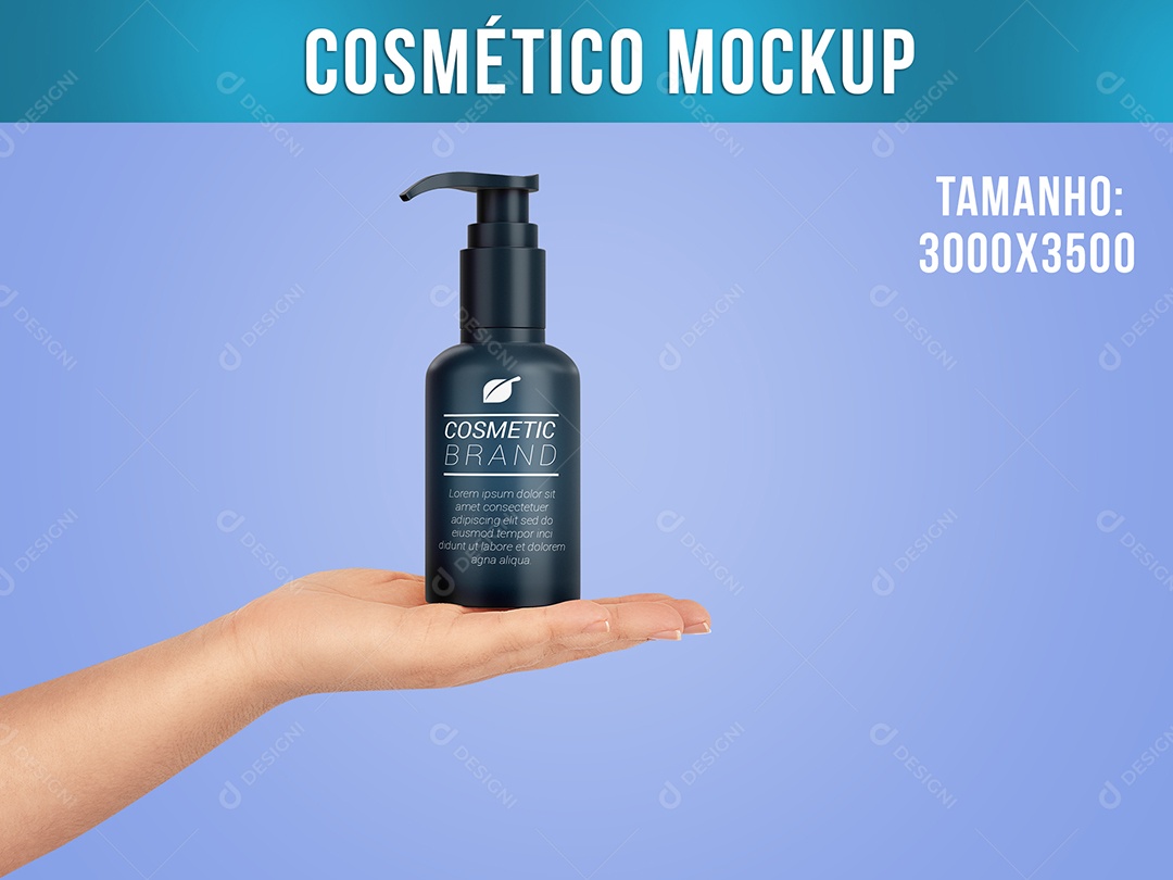Cosmético Mockup Mão Mulher PSD