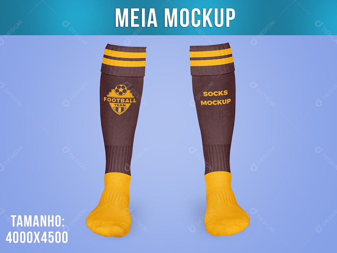 Meia de Futebol Mockup PSD