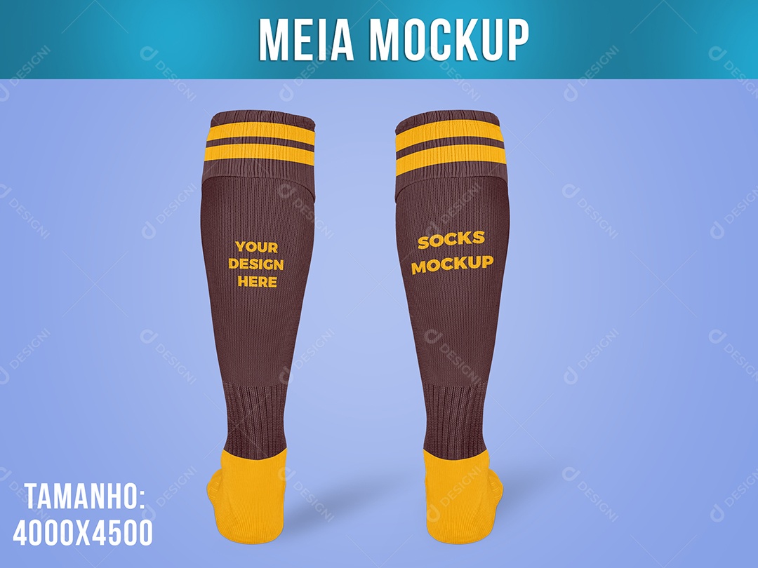 Meia Mockup Futebol PSD