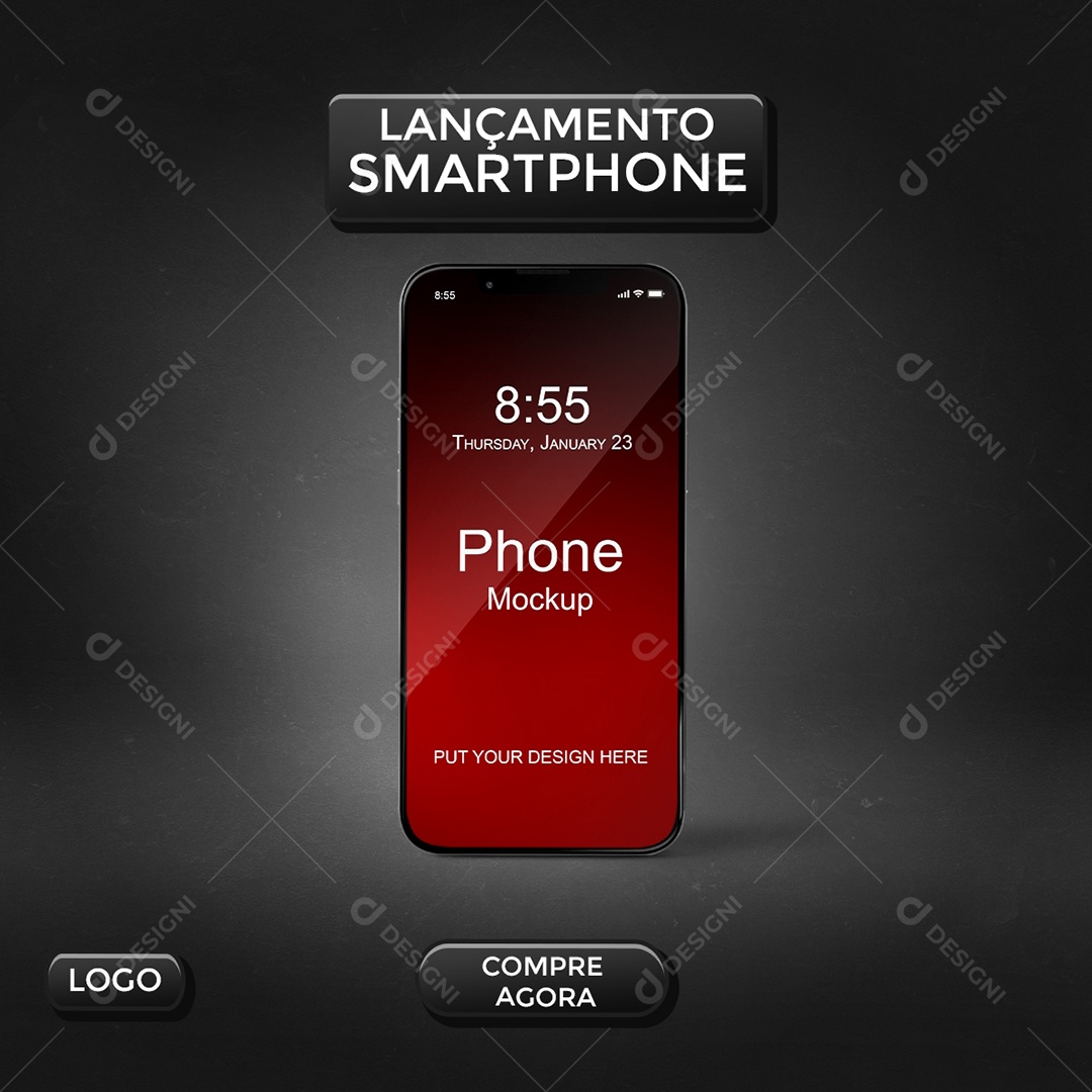 Post de Desconto Celular Smartphone Social Media PSD Editável