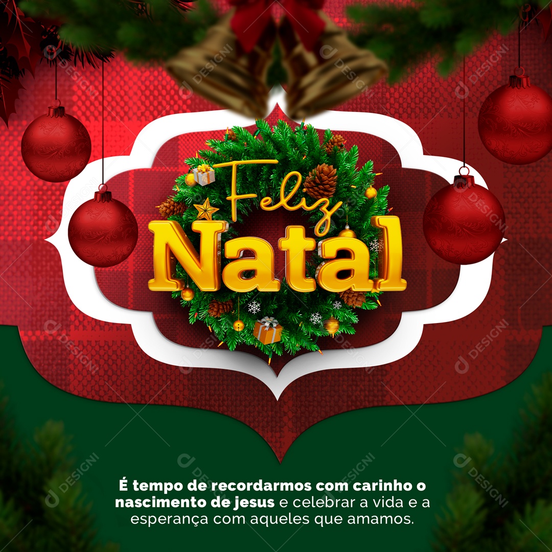 Feliz Natal 25 de Dezembro Social Media PSD Editável