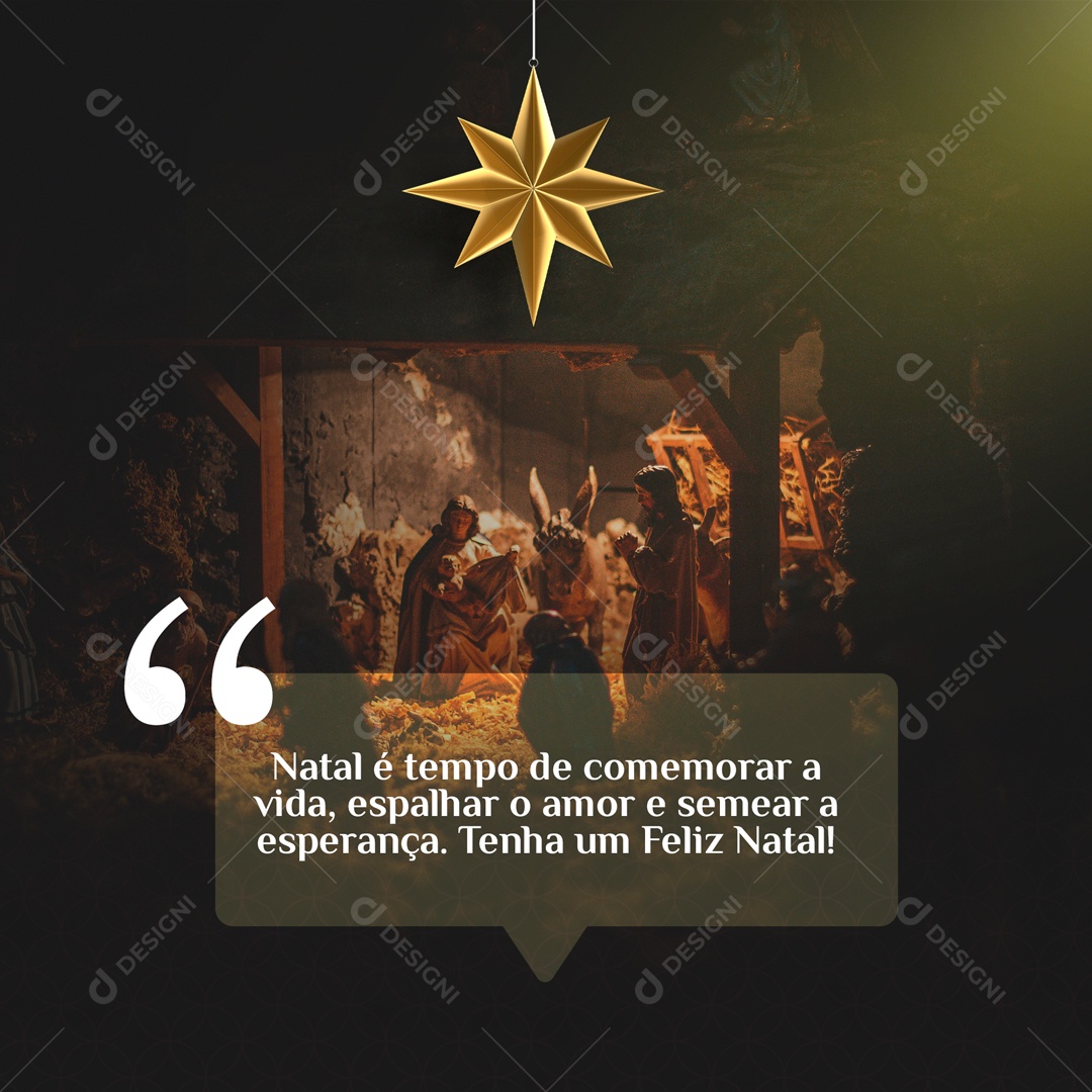 Tenha um Feliz Natal Social Media PSD Editável