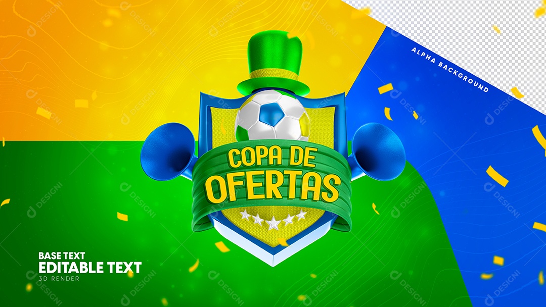 Banner Selo 3D Copa de Oferta PSD
