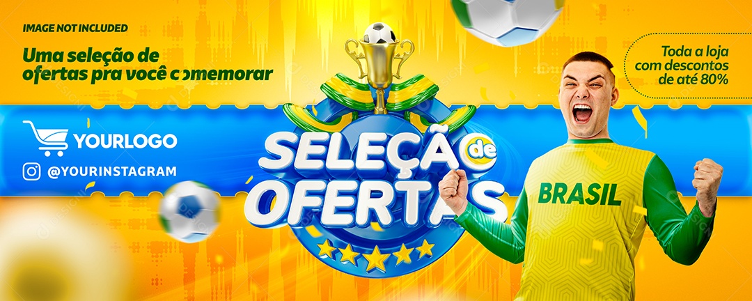 Social Media Banner Seleção de Ofertas Uma Seleção de Ofertas PSD Editável