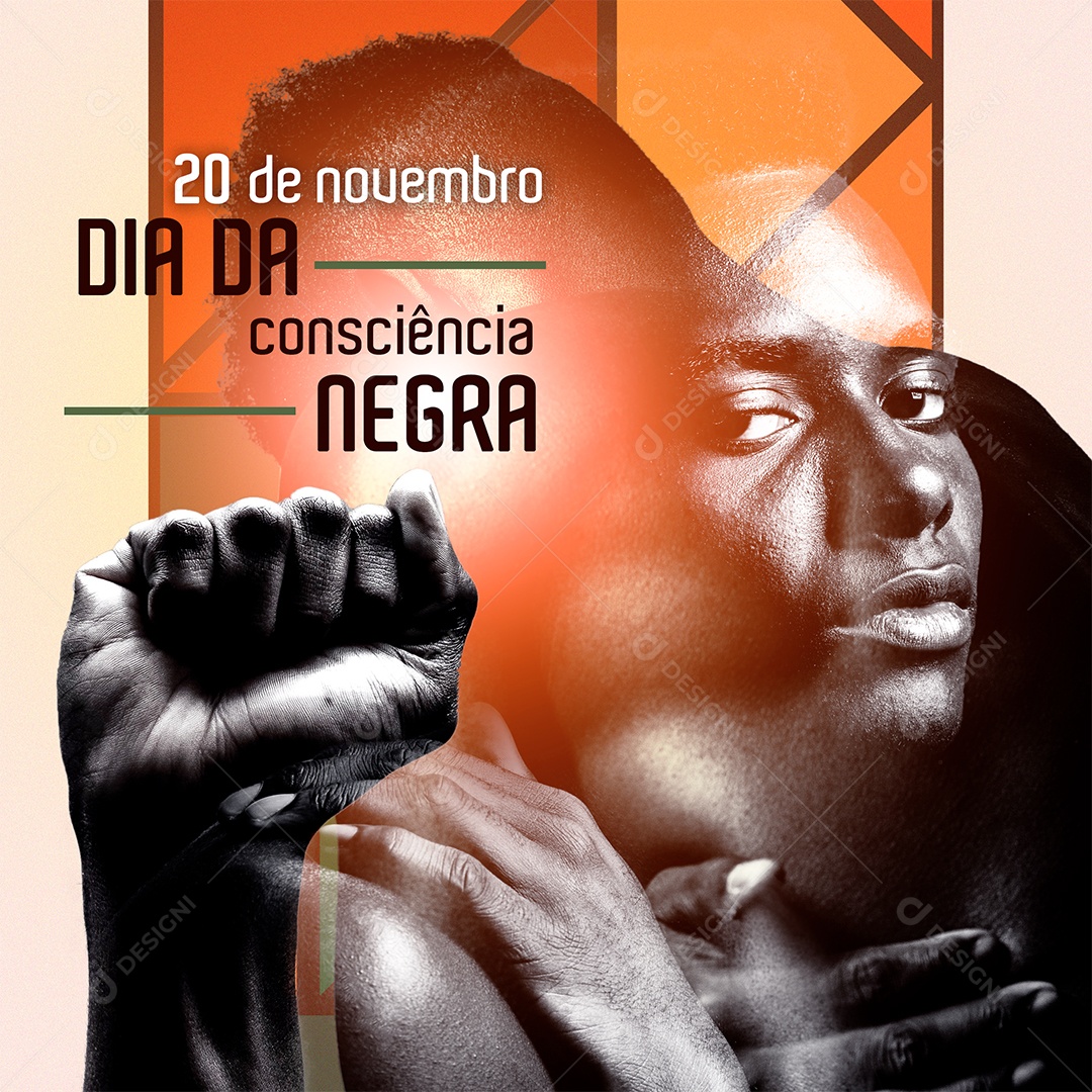 Dia da Consciência Negra 20 de Novembro Social Media PSD Editável