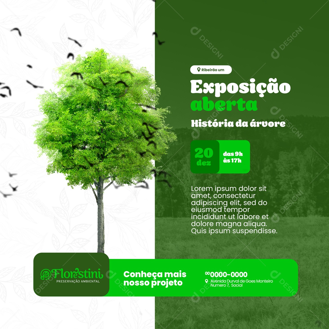 Social Media Preservação Ambiental Conheça mais nosso Projeto PSD Editável