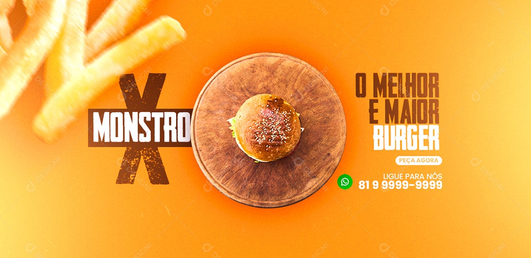 Capa de Facebook Hamburgueria PSD Editável