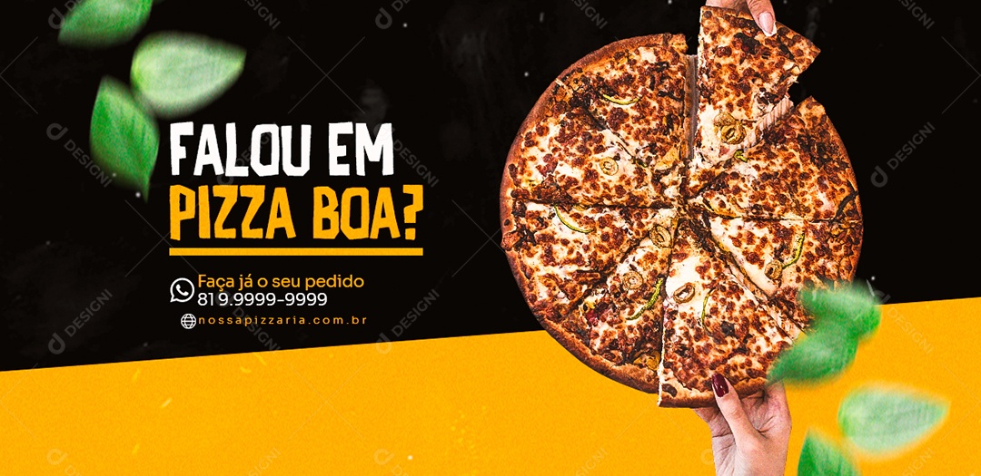 Capa de Facebook Pizzaria PSD Editável
