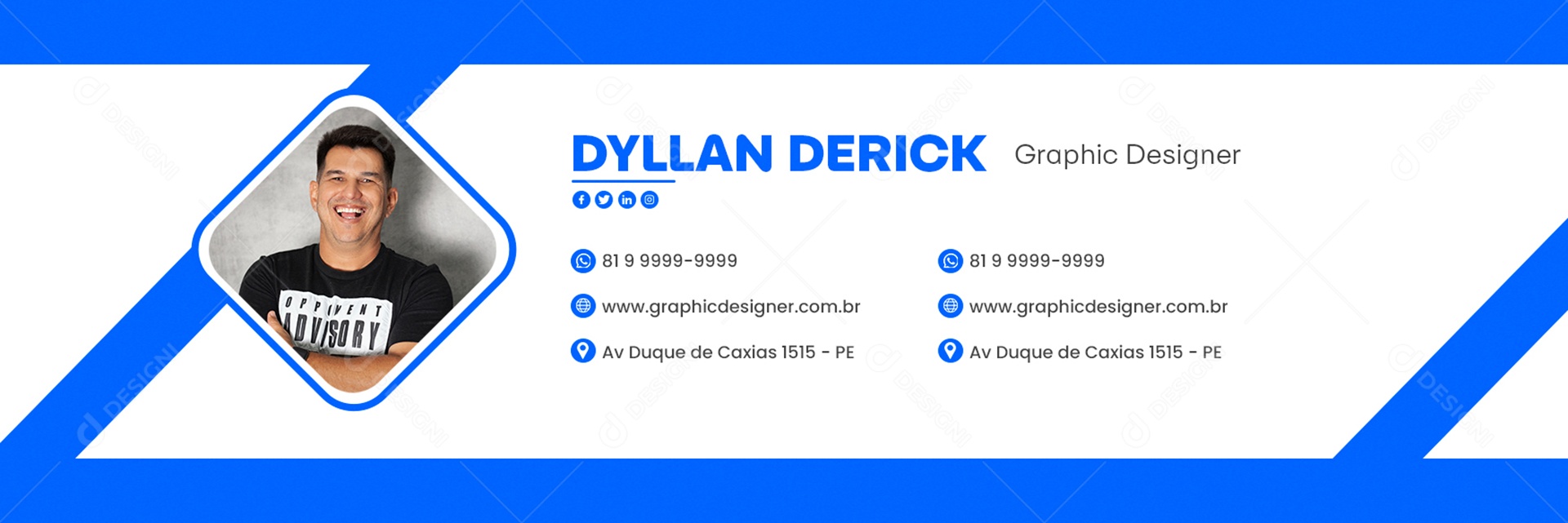 Assinatura de E-mail Designer Gráfico PSD Editável