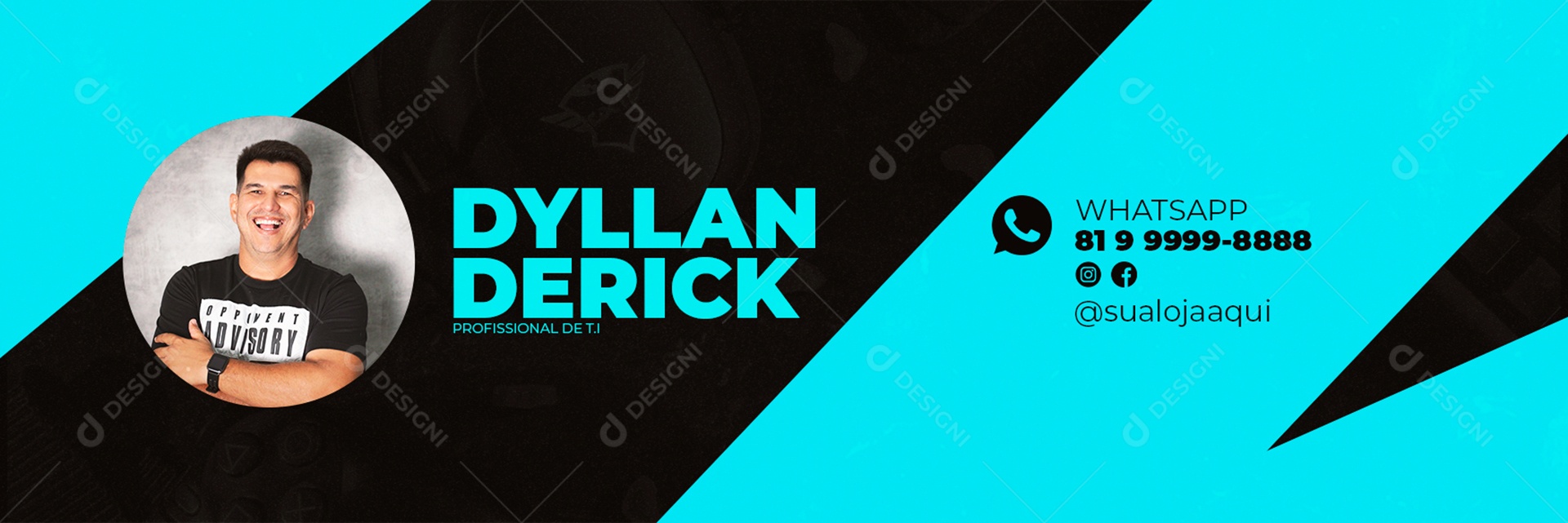 Assinatura de E-mail Técnico T.I PSD Editável