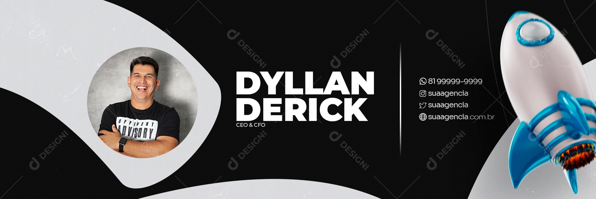 Assinatura de E-mail Marketing Digital PSD Editável