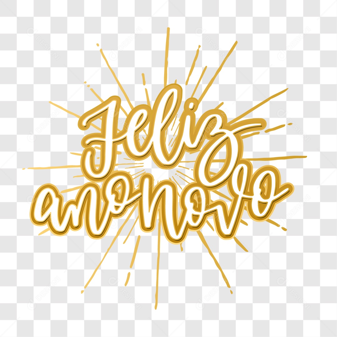 Lettering Feliz Ano Novo EPS + PNG
