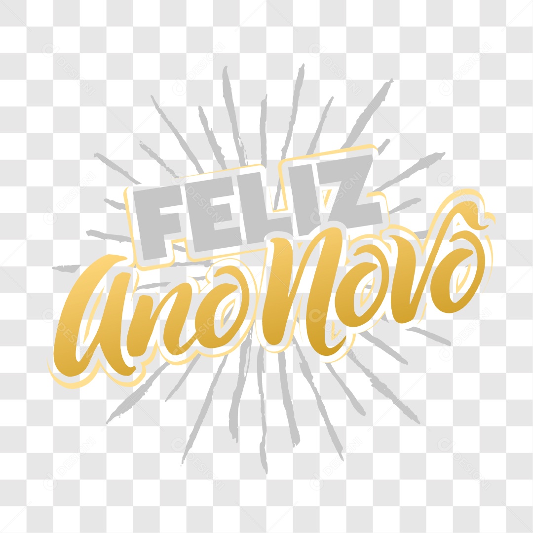 Lettering Feliz Ano Novo EPS + PNG