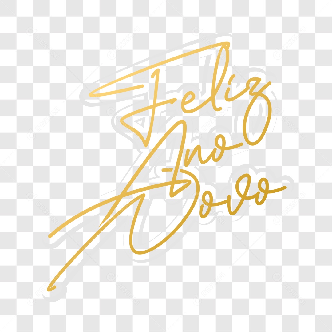 Lettering Feliz Ano Novo EPS + PNG
