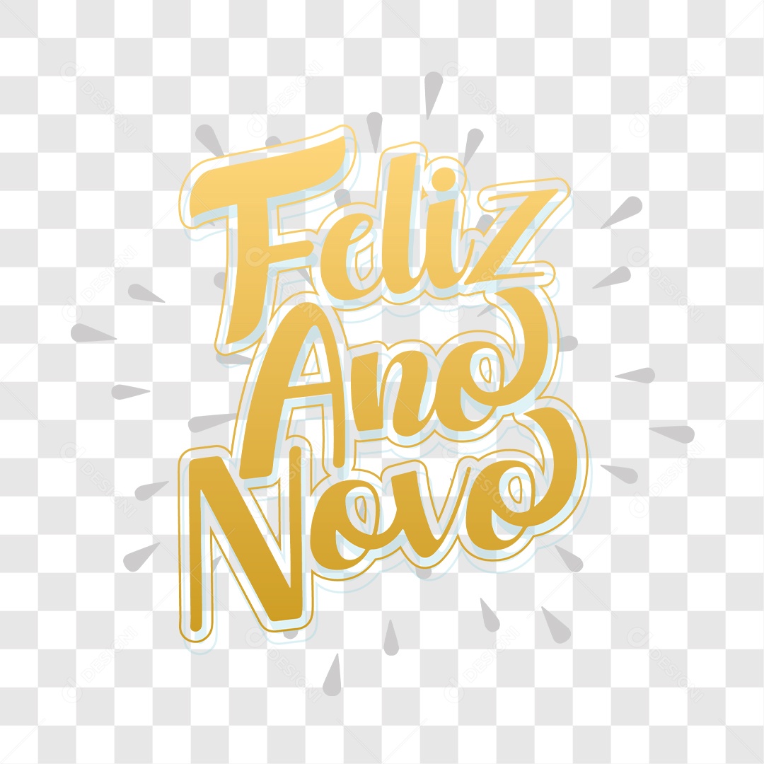Lettering Feliz Ano Novo EPS + PNG